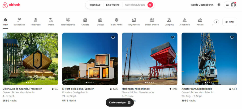 airbnb webdesign trend